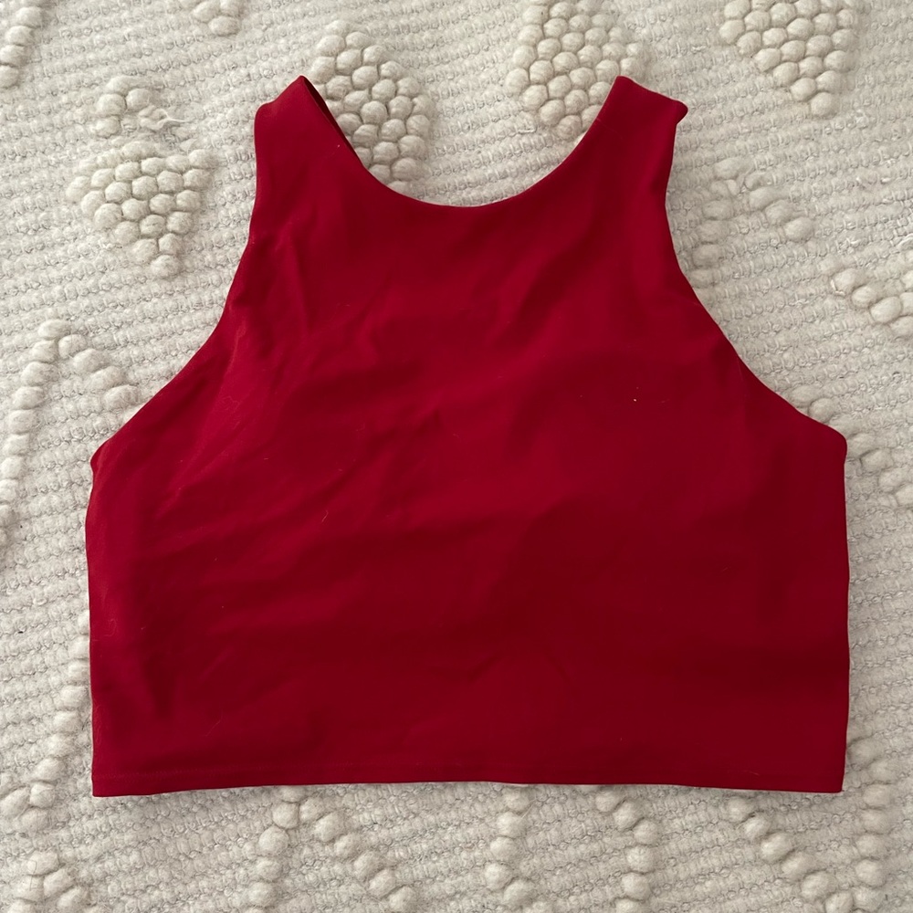 Athleta Bold Red Crop Top
